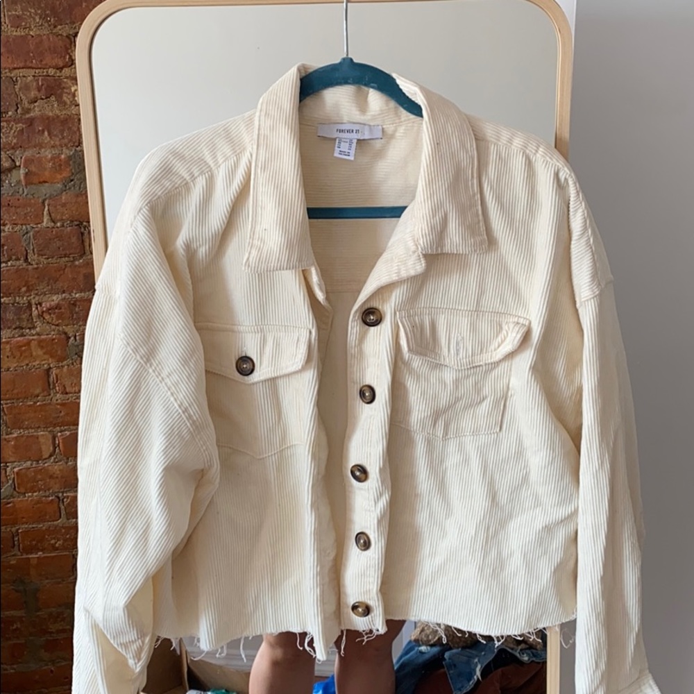 Crop corduroy jacket